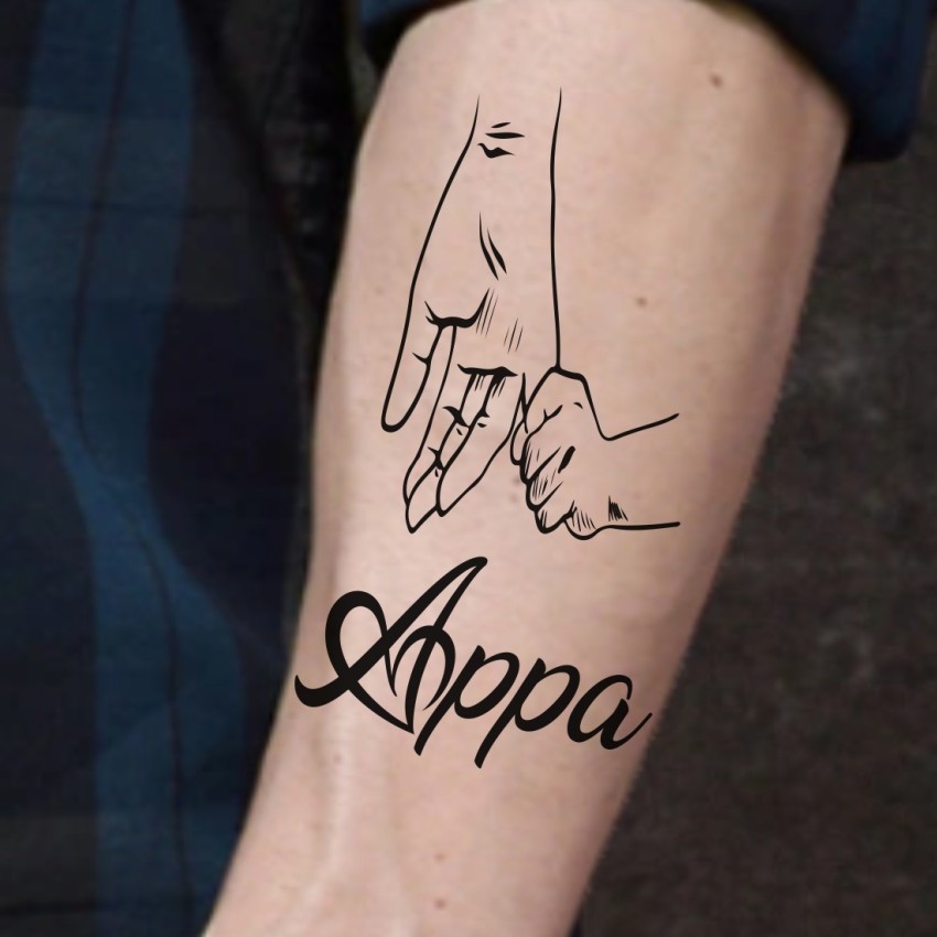 komstec New Child With Appa Hand Temporary Tattoo For Men and Woman - Price in India, Buy komstec New Child With Appa Hand Temporary Tattoo For Men and Woman Online In India,
